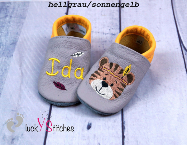 Lederpuschen Boho Tiger 2